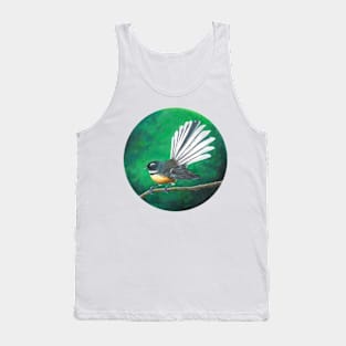 New Zealand fantail bird (piwakawaka) - Painting Tank Top